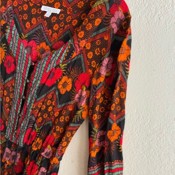 Patrons of Peace Bohemian Multicolor Floral Playsuit Romper S - Picture 6 of 13